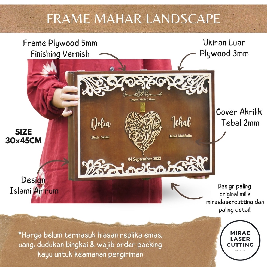 Laser Cutting Dowry/Islamic Wedding Dowry Frame 30x45cm | Shopee Malaysia