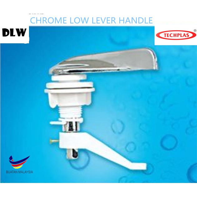 TECHPLAS 1002B LOW LEVEL CHROME PLATED METAL CISTERN LEVER HANDLE ...
