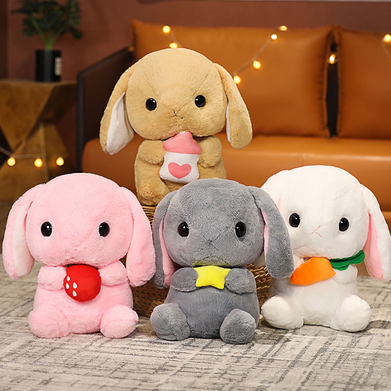 Kawaii 21cm 30cm 41cm Rabbit Plush Toys Girls Boys Bunny Cartoon ...