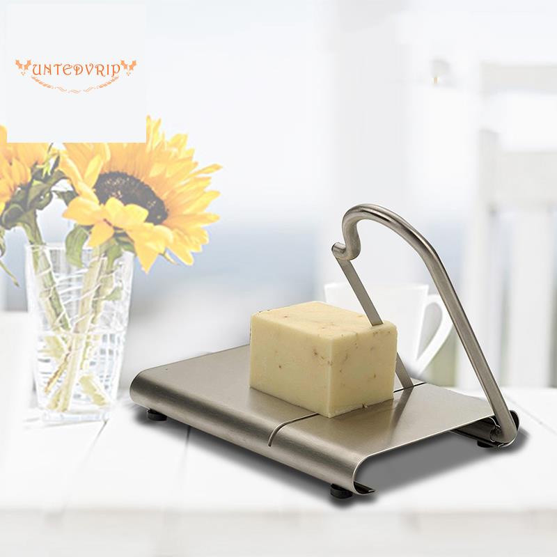 1Pcs Wire Cutting Cheese Slicer Cutter Kitchen Stainless Steel Board ...