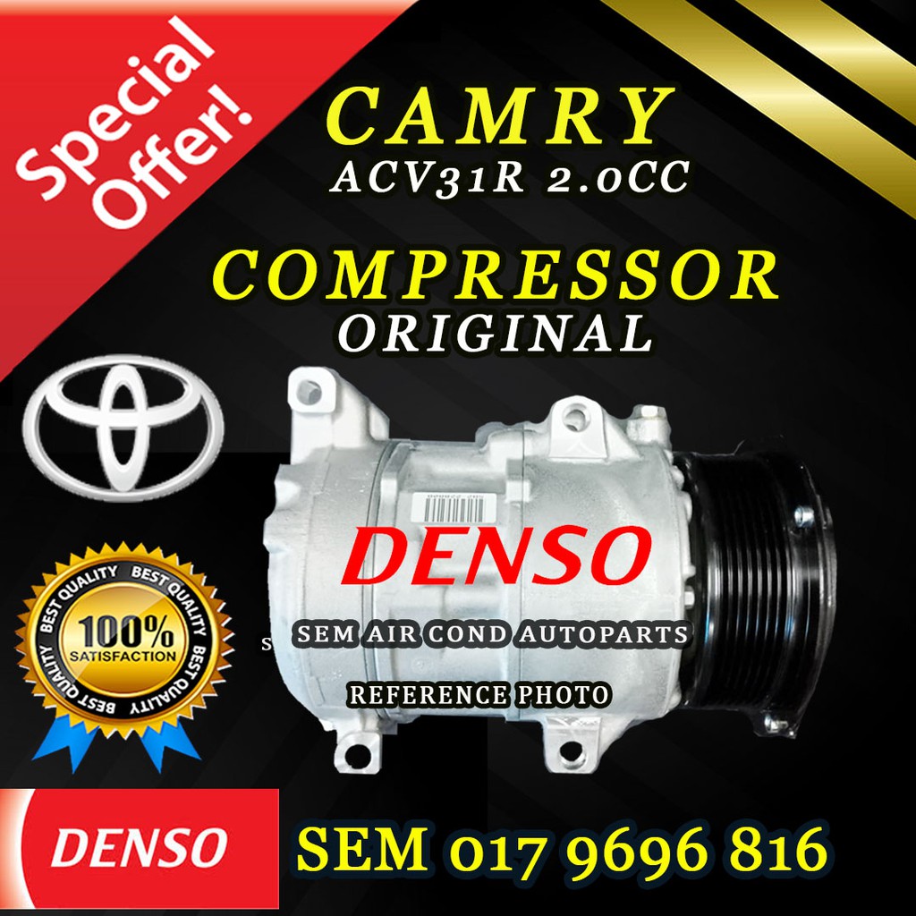 TOYOTA CAMRY 2004 YEAR ACV30 2.0CC ORIGINAL DENSO COMPRESSOR/ KOMPRESOR ...