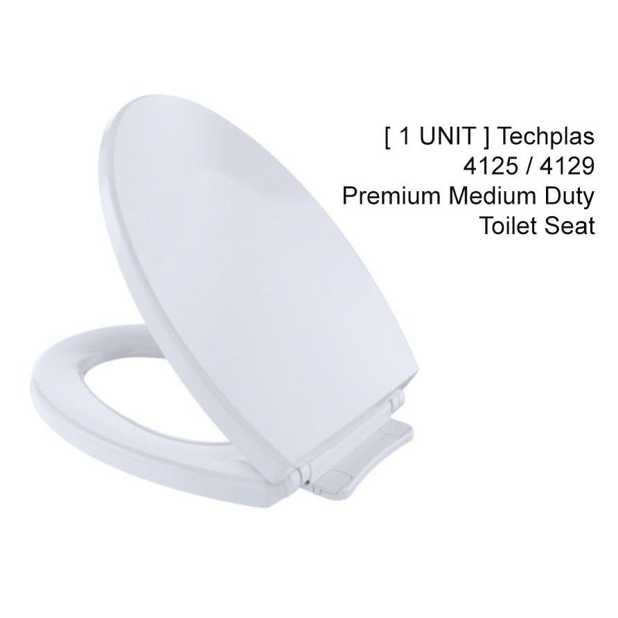 [ 1 UNIT ] Techplas 4125 / 4129 Premium Medium Duty Toilet Seat and ...