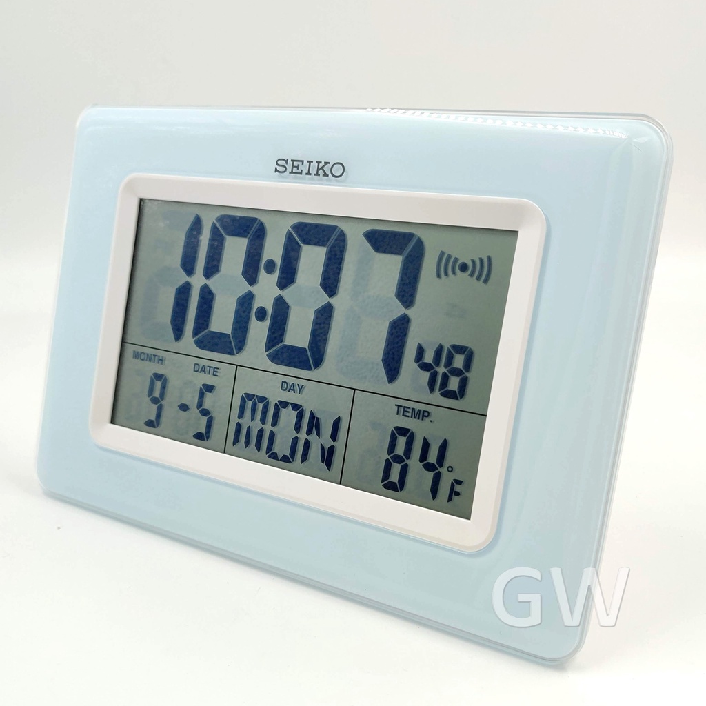 Reloj sobremesa digital Seiko Clocks QHL088W rectangular 26 cm. funci