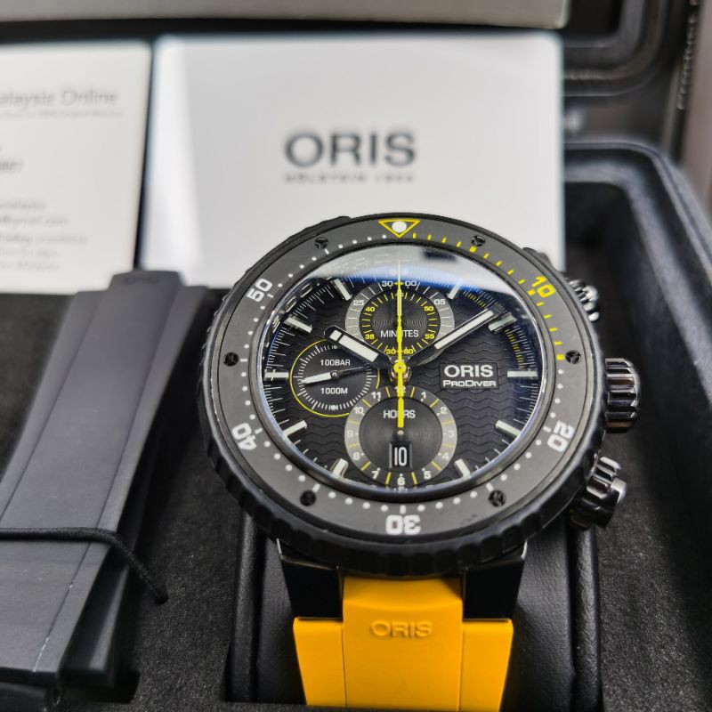 Full set Oris Pro Diver Dive Control Limited Edition Black