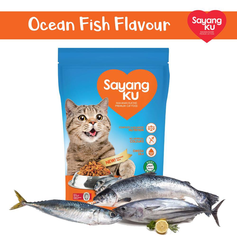 Sayangku Dry Cat Food 1KG | Shopee Malaysia