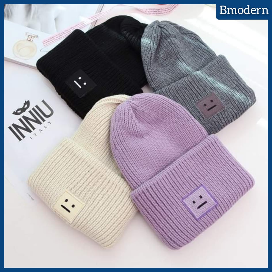 Baby Coolface beanie kid hat winter Snowcap cute wool knitted topi ...