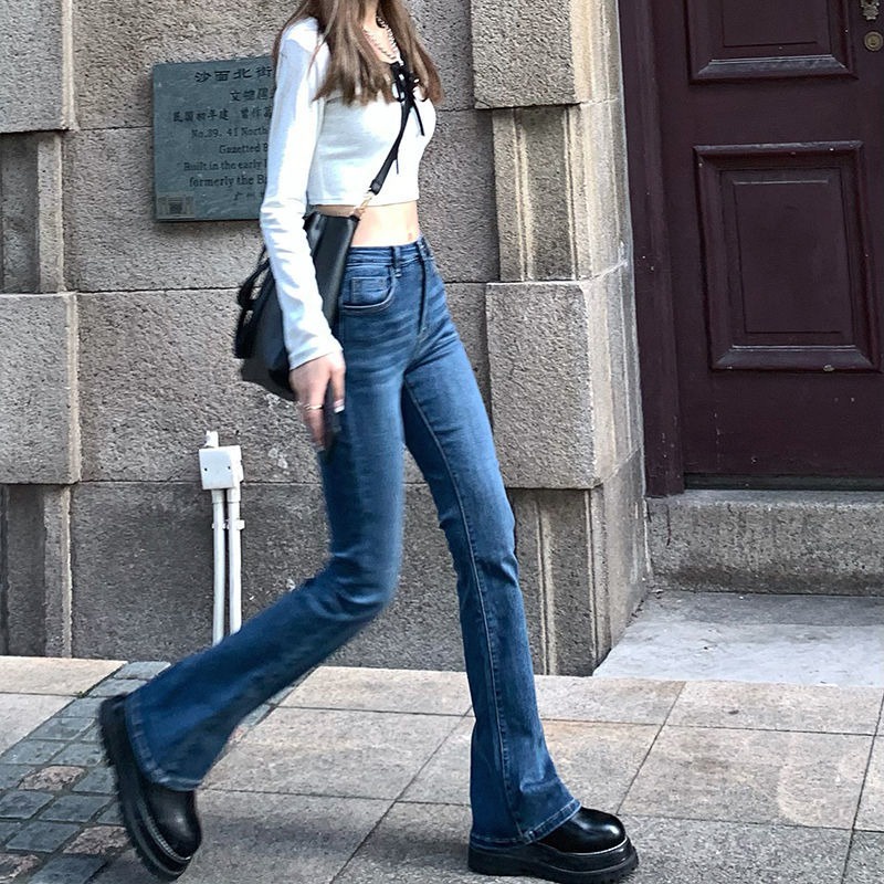 Colorful Wide Leg Bell Bottom Denim Girls Flare Jeans For Girls