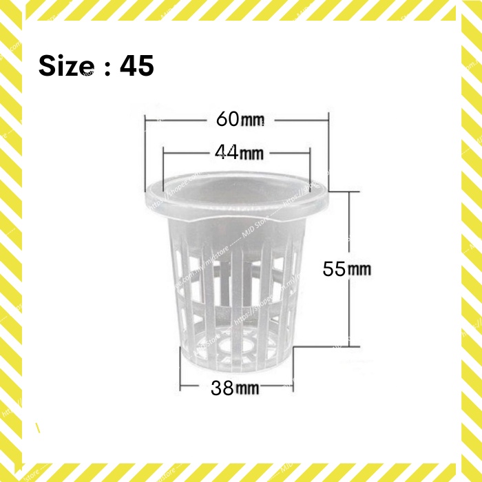 50pcs Thick Hydroponic Aquaponics Planting Plastic Basket Net ...