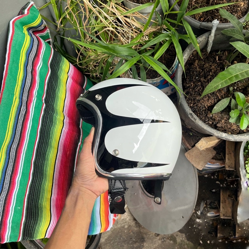 Slimhead 500TX Stripe Basic Chopper Bobber Helmet Shopee Malaysia