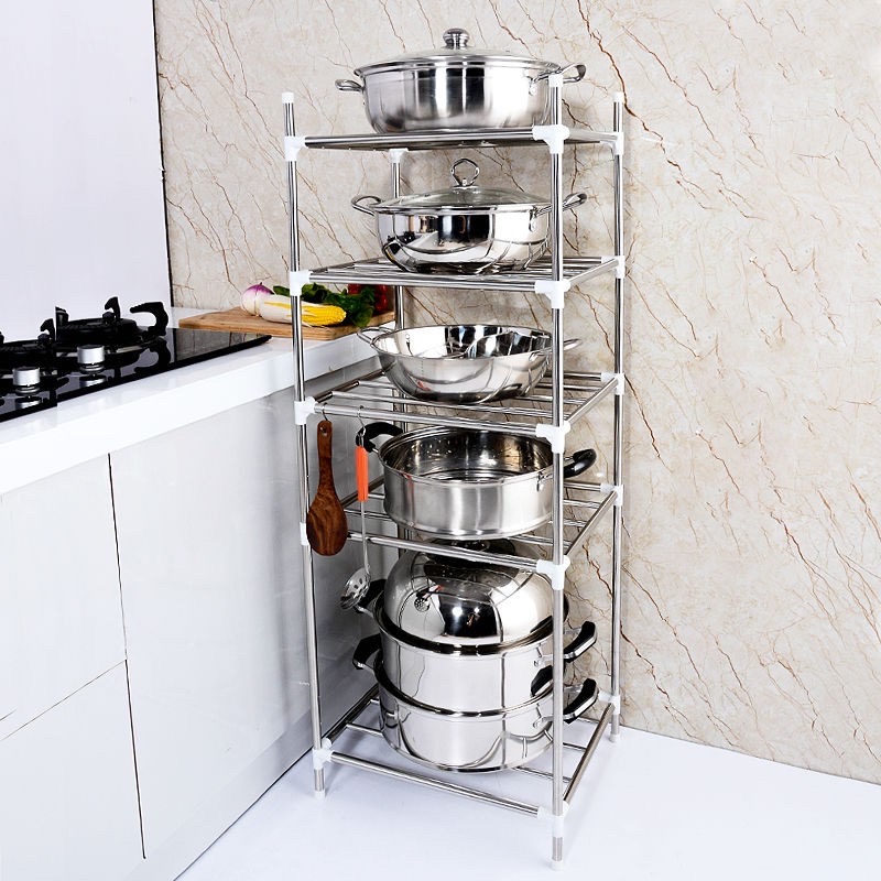 5 Layer 6 Layer Stainless Steel Kitchen Storage Rack Hot Pot Racks ...