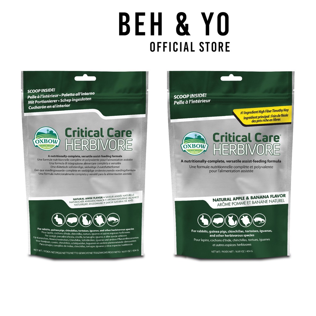 Oxbow Critical Care Herbivore Anise Flavor / Apple & Banana Flavor (454 g) Shopee Malaysia