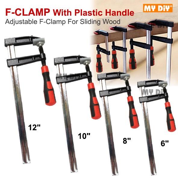 MYDIYHOMEDEPOT - Anton Heavy Duty F Clamp PVC Handle For Wood Working ...