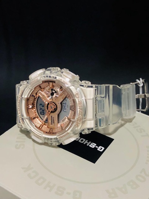 Casio G-Shock S Series Transparent x Rose Gold GMA-S110SR-7
