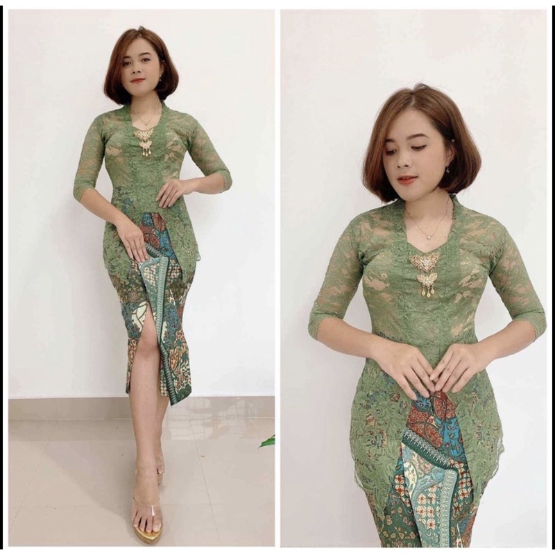 (Dress Only) Tiedye bali Brocade sofia strech bet Sleeve 3/4 | Shopee ...