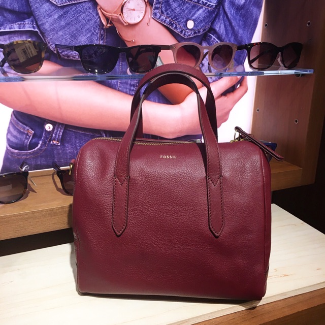 Fossil sydney satchel cabernet sale