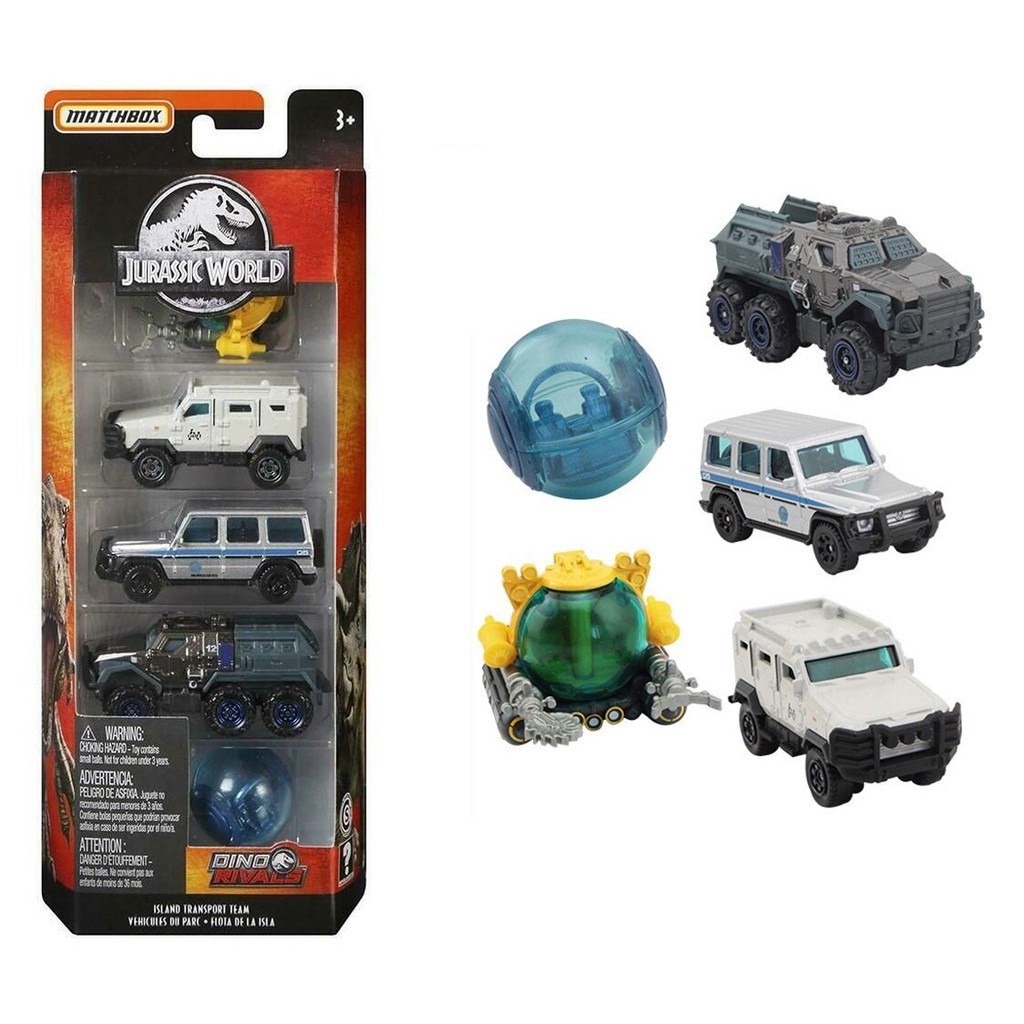ORIGINAL} MATCHBOX JURASSIC WORLD DINO RIVALS VEHICLES PACK SET