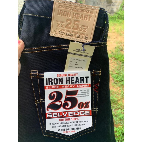 IRON HEART IH777XHSIB 25oz HEAVY WEIGHT DOUBLE INDIGO DENIM Shopee Malaysia