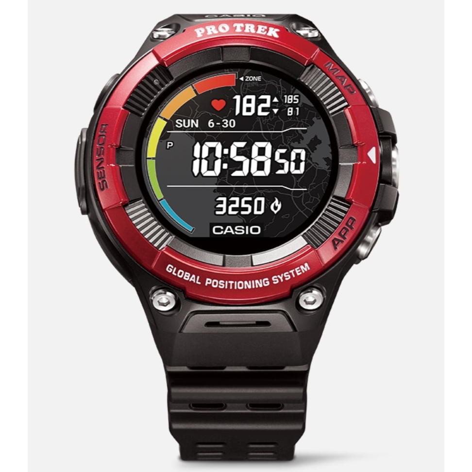 100% ORIGINAL CASIO PROTREK WSD-F21HR series RED/BLACK SMART HEART