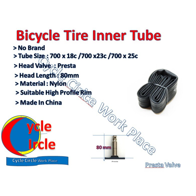 Tire inner discount tube size chart