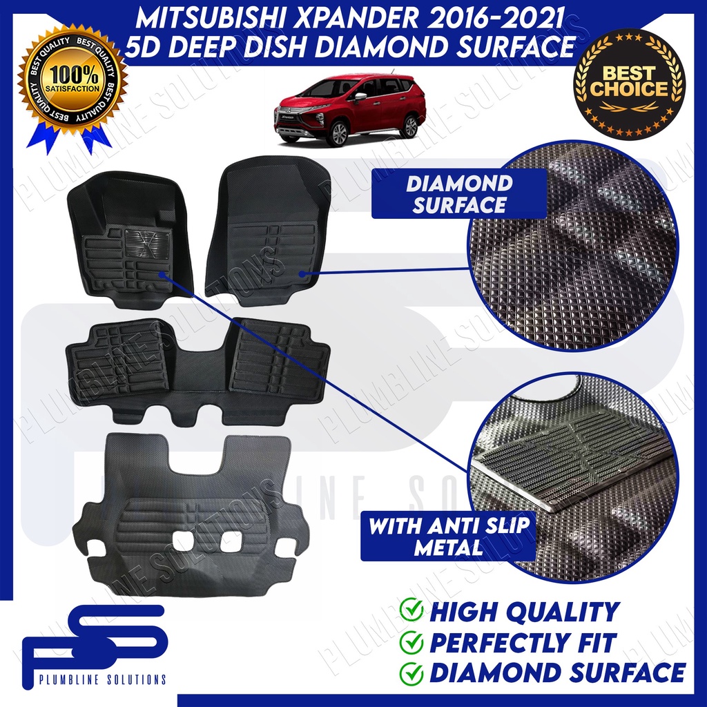 New Arrival 5D Black Diamond Surface Deep Dish Matting for Mitsubishi ...