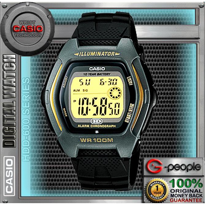 CASIO HDD 600G 9AV HDD 600G 9A HDD 600 100M WR WATCH 100