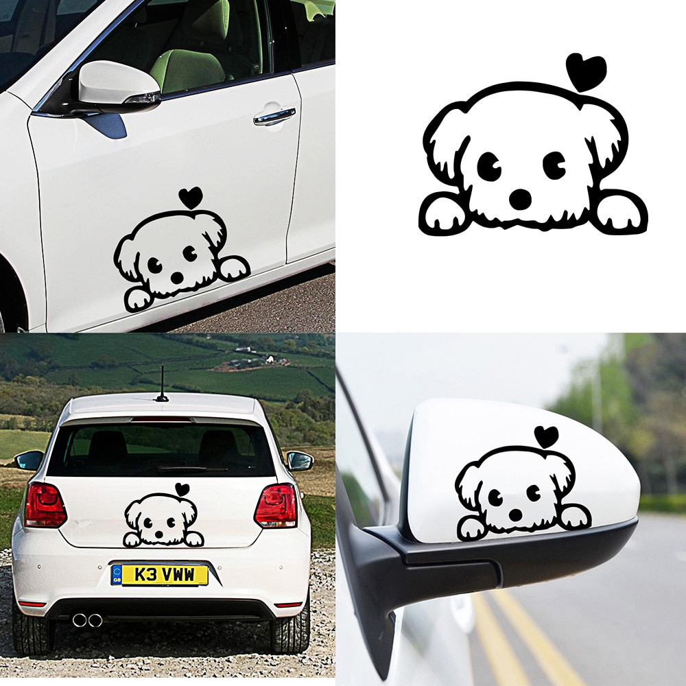 Lovely Dog Car Sticker And Decals Funny Cars Door Handle Decals Car