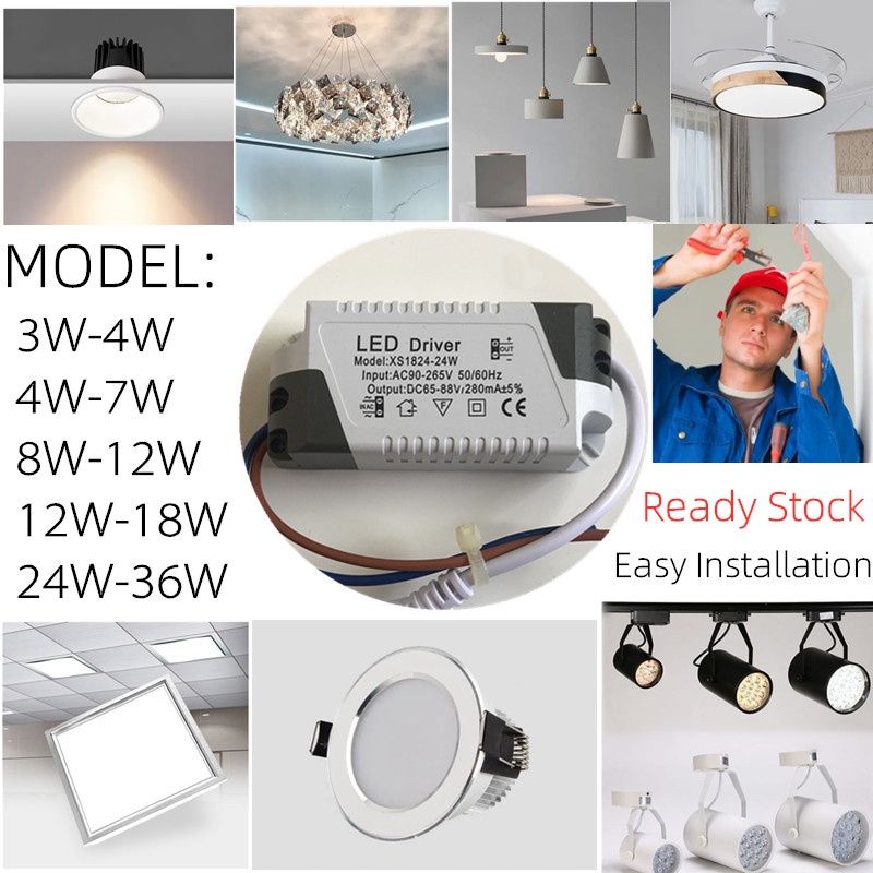 LED Driver 8-12w 12-18w 18w-24w Downlight Transformer Isolated Constant ...