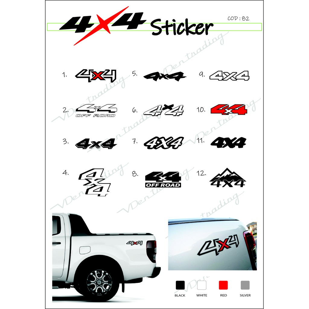 Ford ranger on sale 4x4 stickers