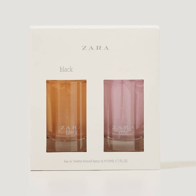 Zara rose and online black perfume