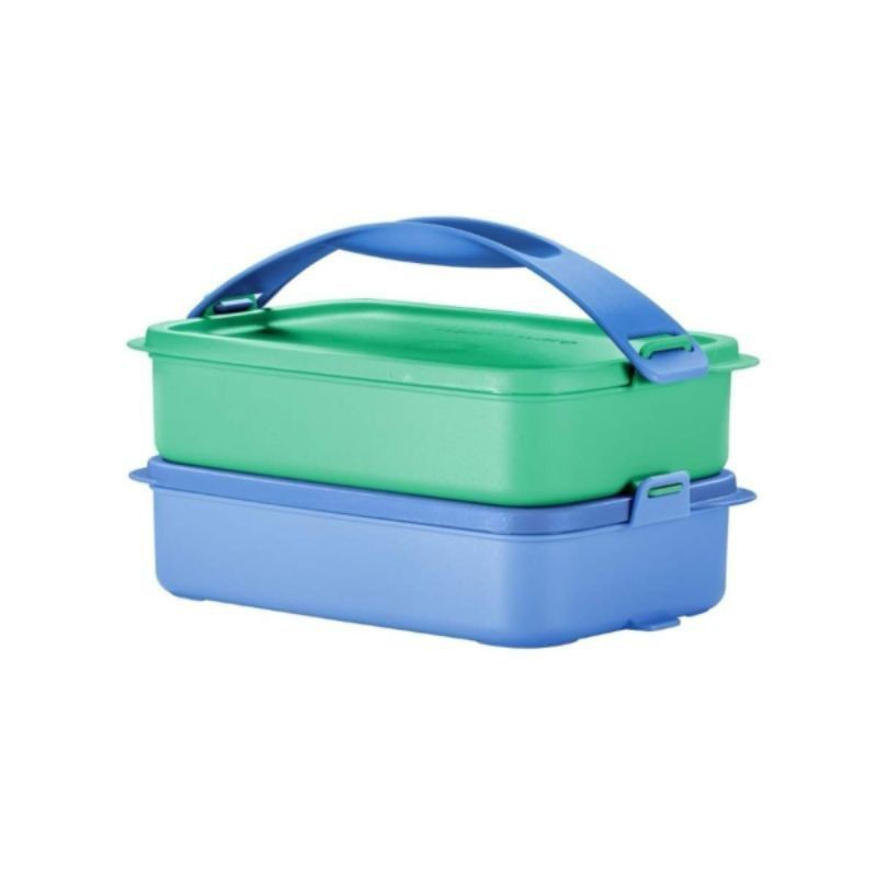 Tupperware ( 1 handle & 2 lunch box) Click To Go Lunch Box 900ml