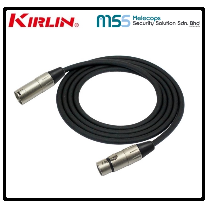 KIRLIN XLR Male To XLR Female Mic Cable Black (MPC4802M/5M/10M/15M/20M) Shopee Malaysia