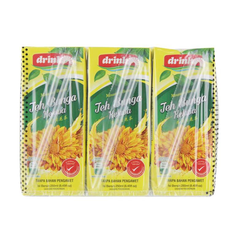 Drinho Botanical Beverage Chrysanthemum TeaAir Minuman Kotak 6 x 250ml