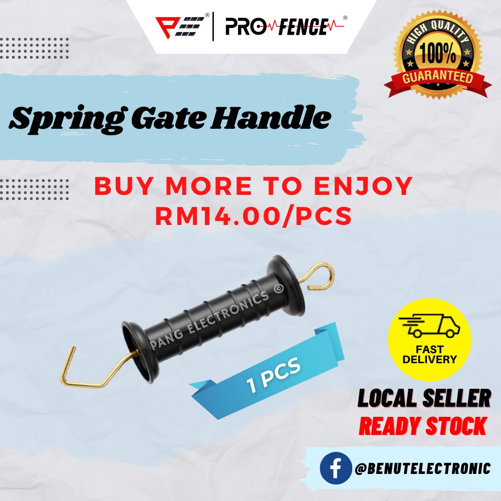 Pro Fence Spring Gate Handle 1 Pcs Insulator Electric Fence Pagar ...