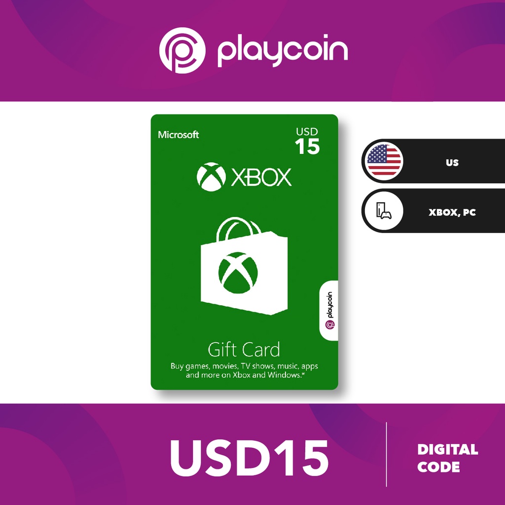 Microsoft Xbox Gift Card 15USD for sale online