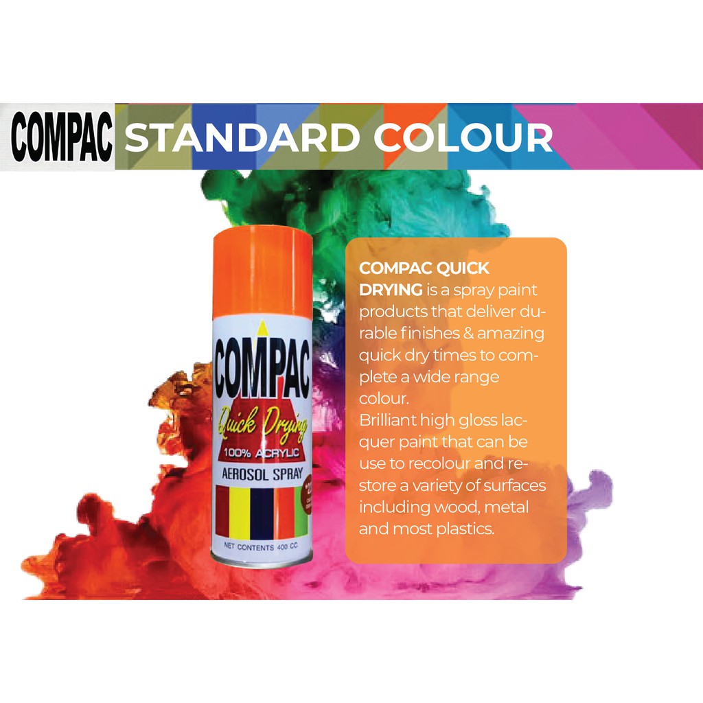 Compac Quick Drying Spray Paint (Standard Color) | Shopee Malaysia