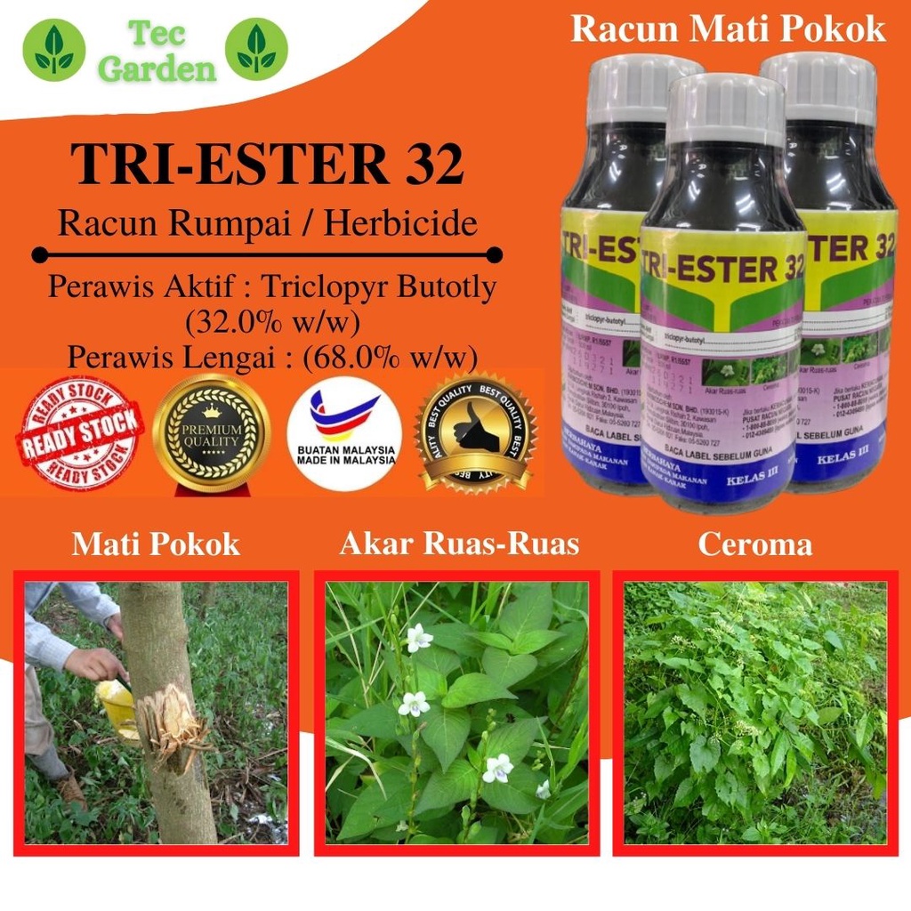 Tri Ester Triclopyr Butotyl 32 Herbicide Tree Killing Racun Rumpai