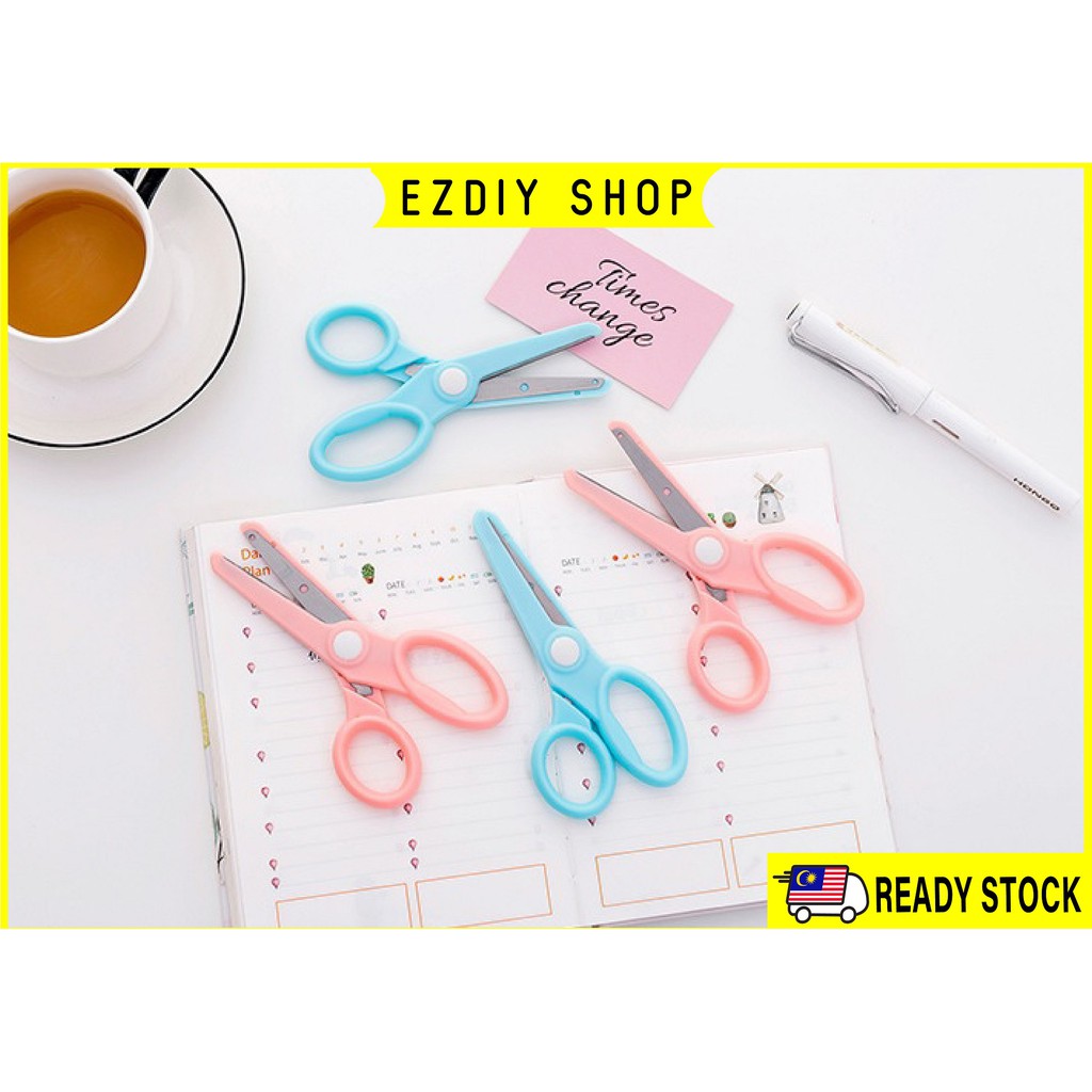 plastic kids design safety art scissors