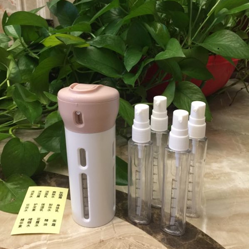 Portable 4 in 1 rotation Travel sub-bottle Travel Dispenser 4-In-1 ...