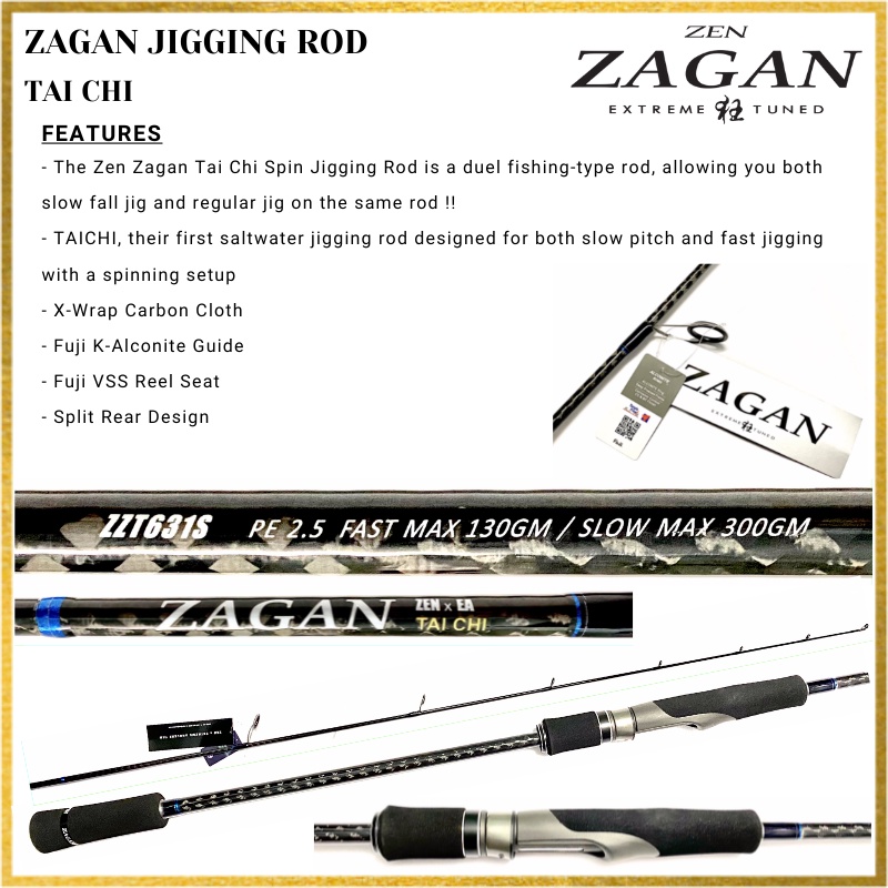 [IGFA] ZEN ZAGAN TAI CHI Rod Spinning Fuji Zagan Jigging Rod Zagan Rod ...