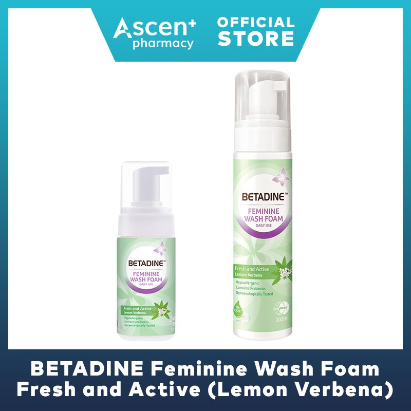 BETADINE Feminine Wash Foam Fresh and Active (Lemon Verbena) | Shopee ...