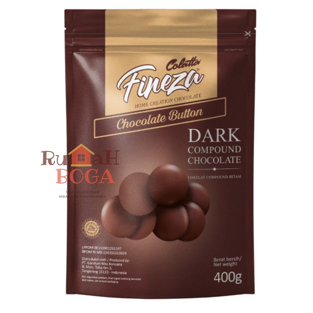 Colatta Collata FINEZA Dark Chocolate Compound DCC Button Chocolate Bar ...