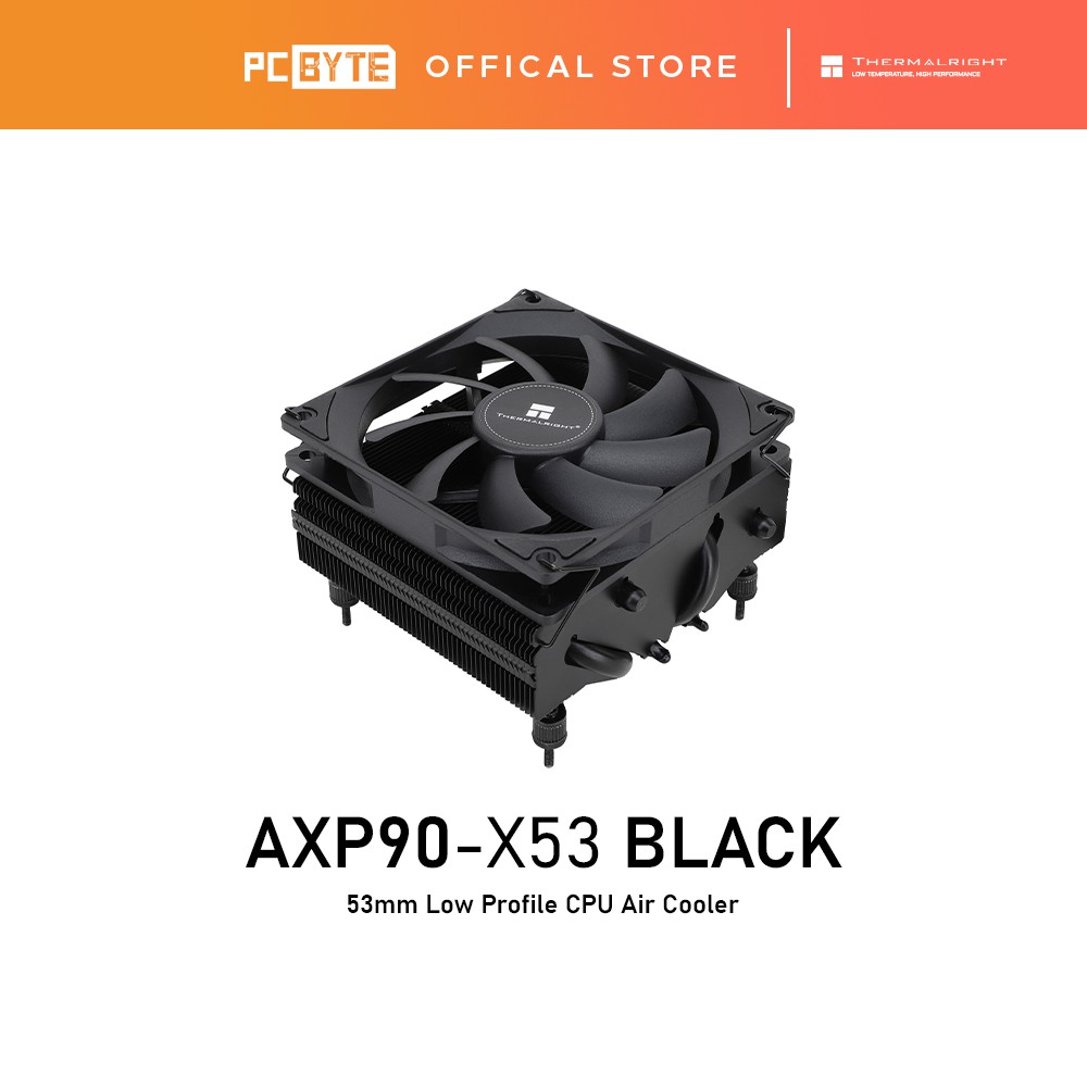 Thermalright AXP 90-X53 Low-Profile CPU Heatsink Cooler (Black / White ...