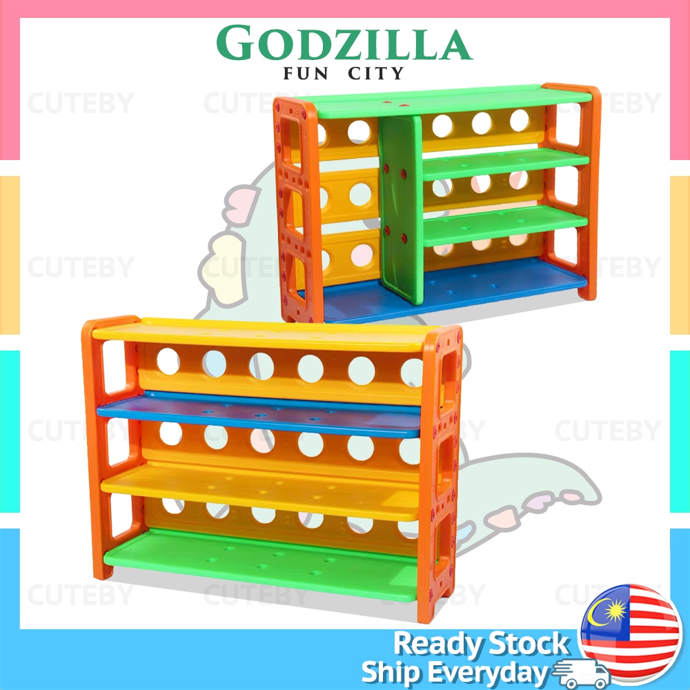 3 Layer KINDERGARTEN ORGANIZER RACK Children Toy Cabinet Toy Storage ...