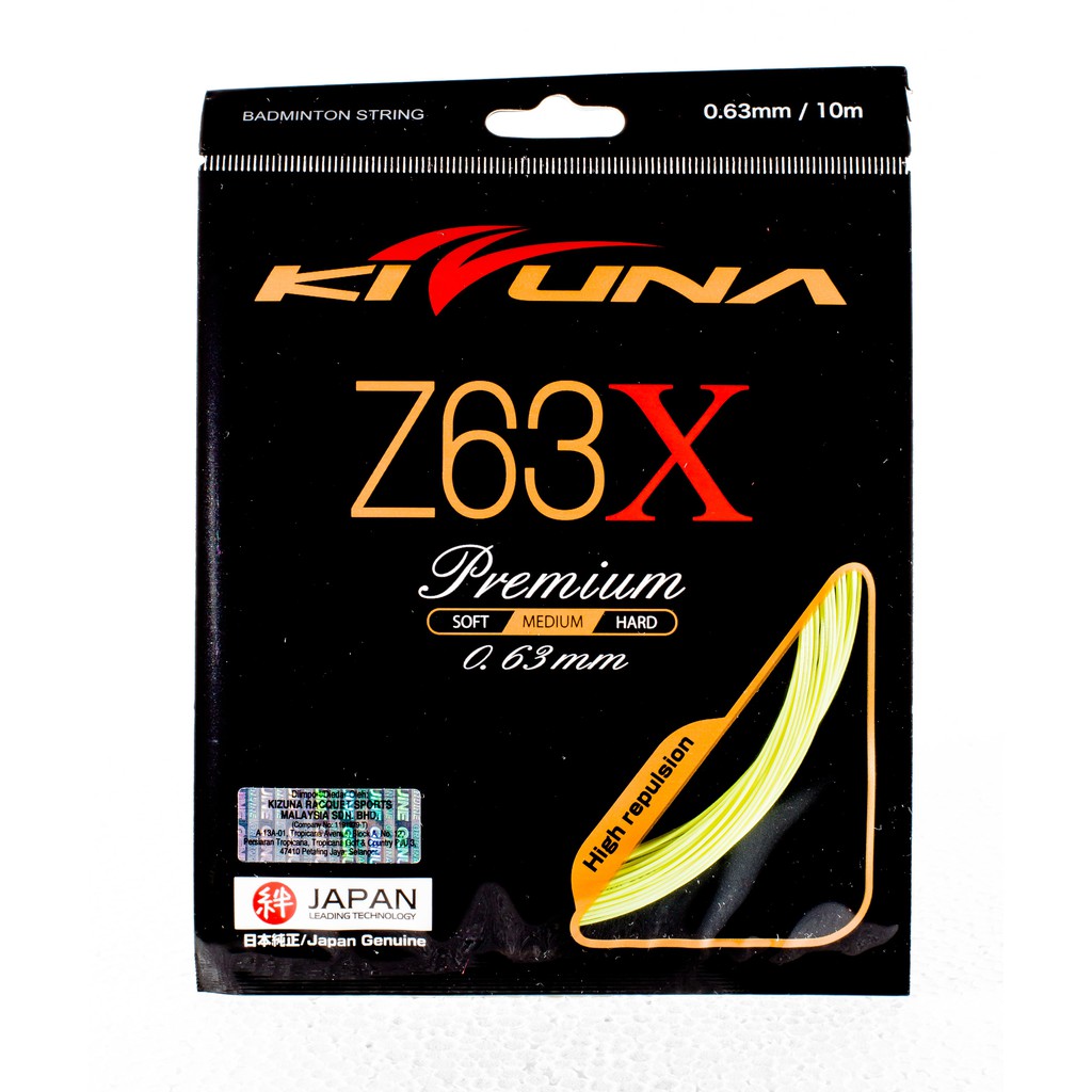 [KIZUNA] Z63X 200m シアン Kizuna Z63X Premium Badminton String Review | ERR KL #1