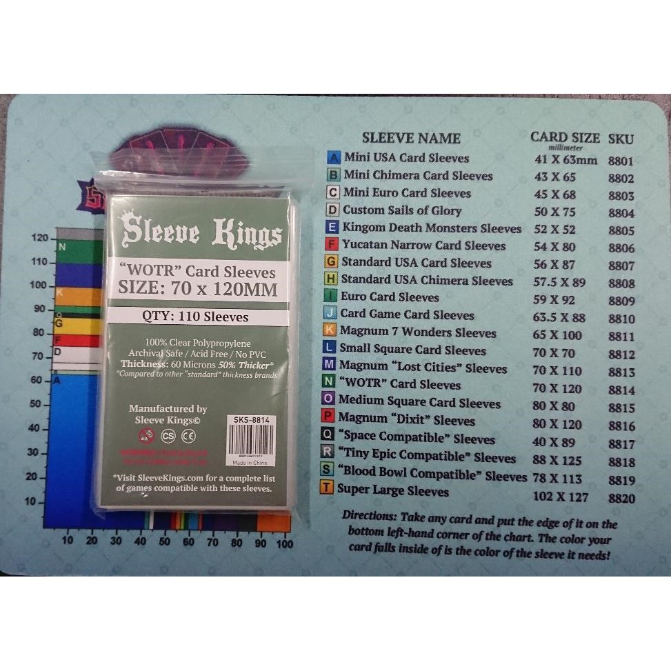 14 Sleeve Kings "WOTR" Sleeves 70mm x 120mm Shopee Malaysia