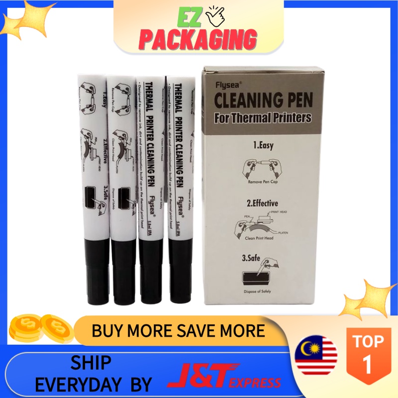 Flysea Thermal Printer Printhead Cleaning Pen 99.99 Alcohol Pen 1 Unit