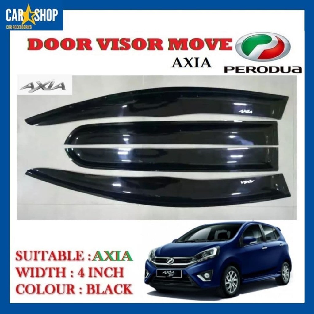 Door Visor Move Wind Deflector for Perodua Axia | Shopee Malaysia