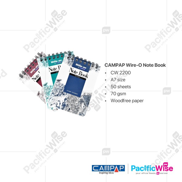 CAMPAP Wire-O Notebook CW2200 / Wire Note Book / Buku Nota Spiral (1 ...