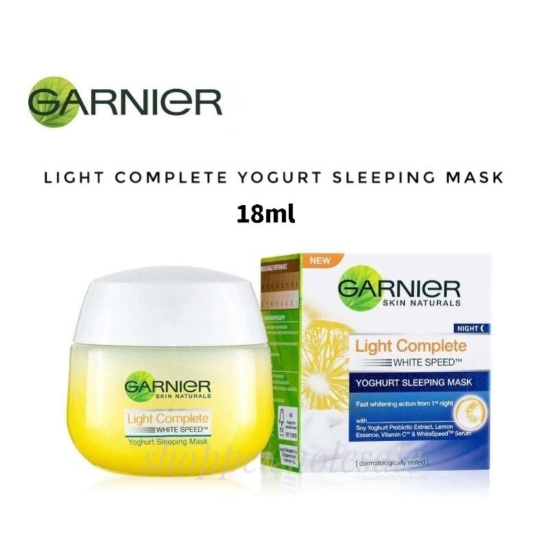 GARNIER Sleeping Mask Bright Complete & Sakura 18ml & 50ml Shopee