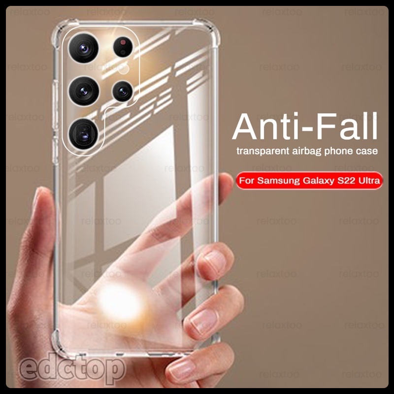 Samsung Galaxy S22 Ultra Case Transparent Soft Silicone Shockproof Back Cover Sumsung S 22 Ultra S22Ultra S22 5G Fundas